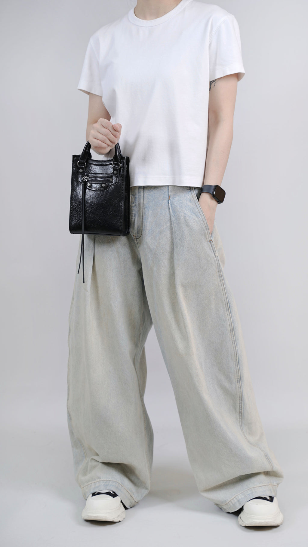 CEFIRO Mini Moto Structured Top Handle Bag