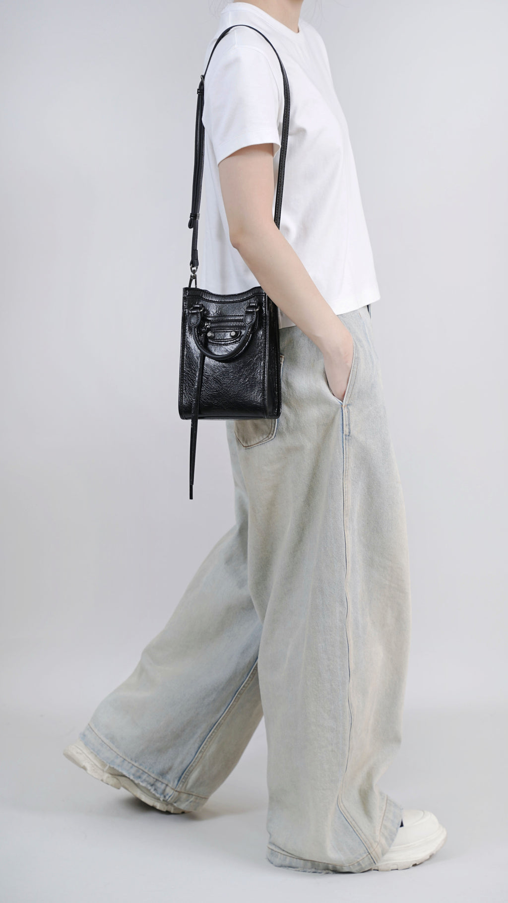 CEFIRO Mini Moto Structured Top Handle Bag