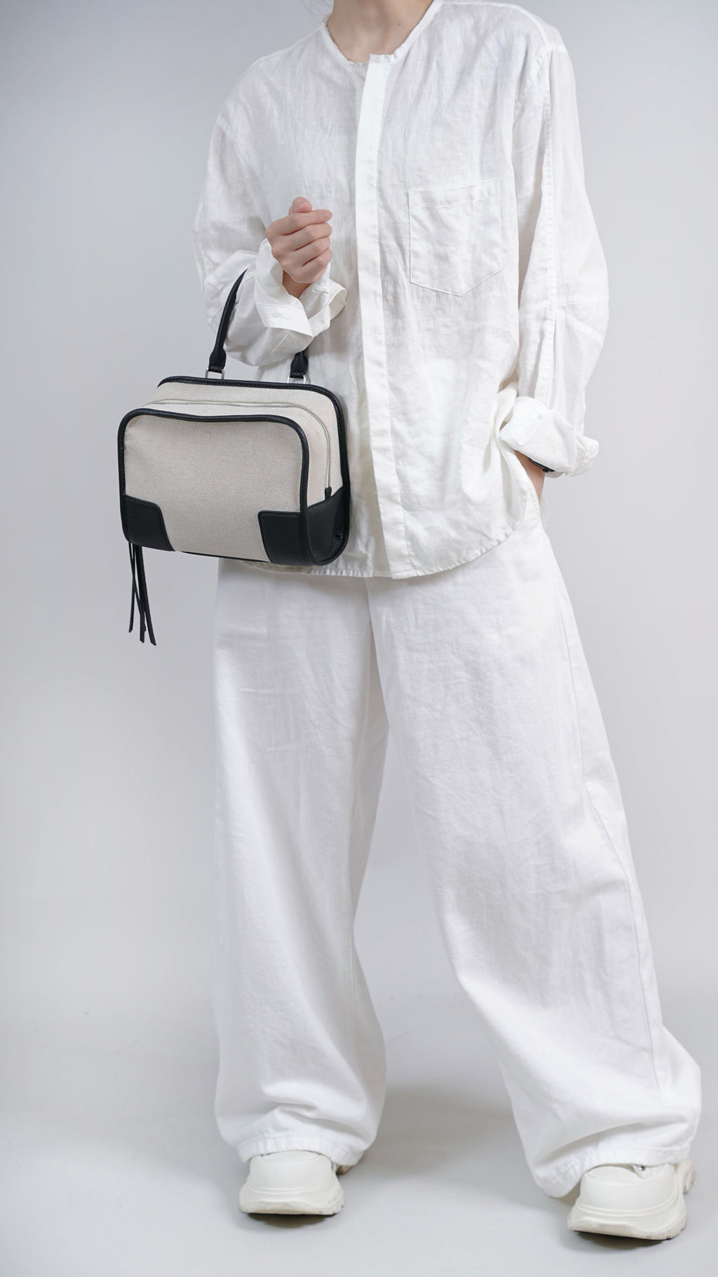 CEFIRO Canvas Top Handle Shoulder Bag