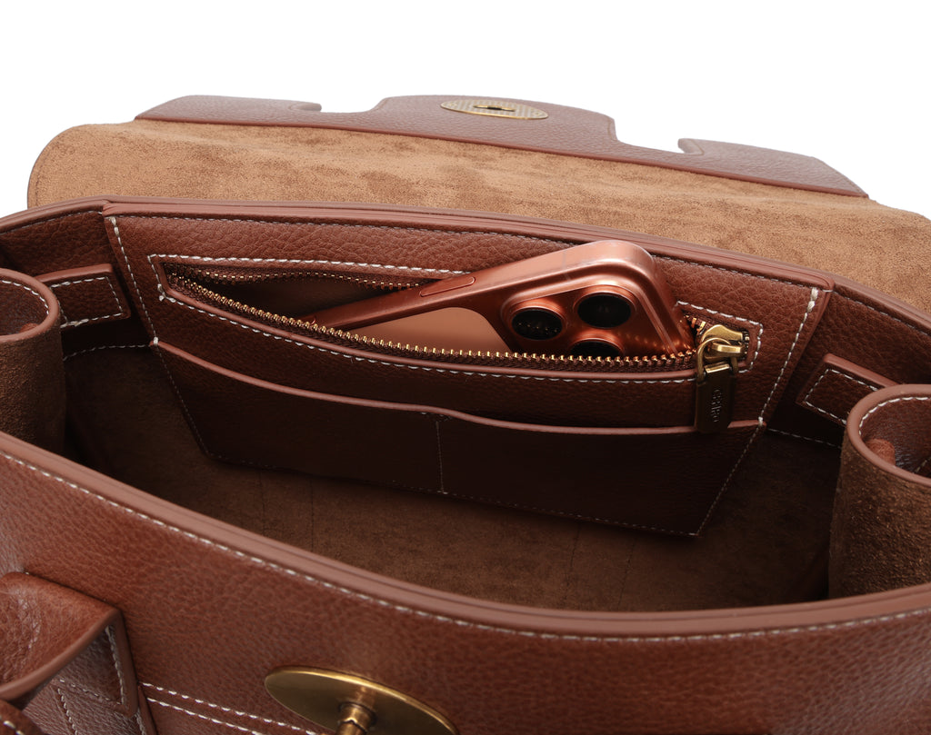 Elegant Structured Leather Top Handle Bag for Women – Vintage Shoulder & Crossbody Handbag