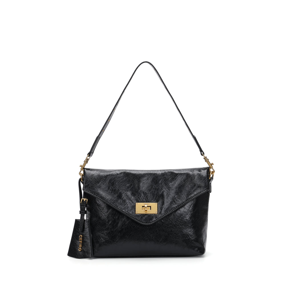 CEFIRO Envelope Shoulder Bag – Soft Vegan Leather Crossbody Purse