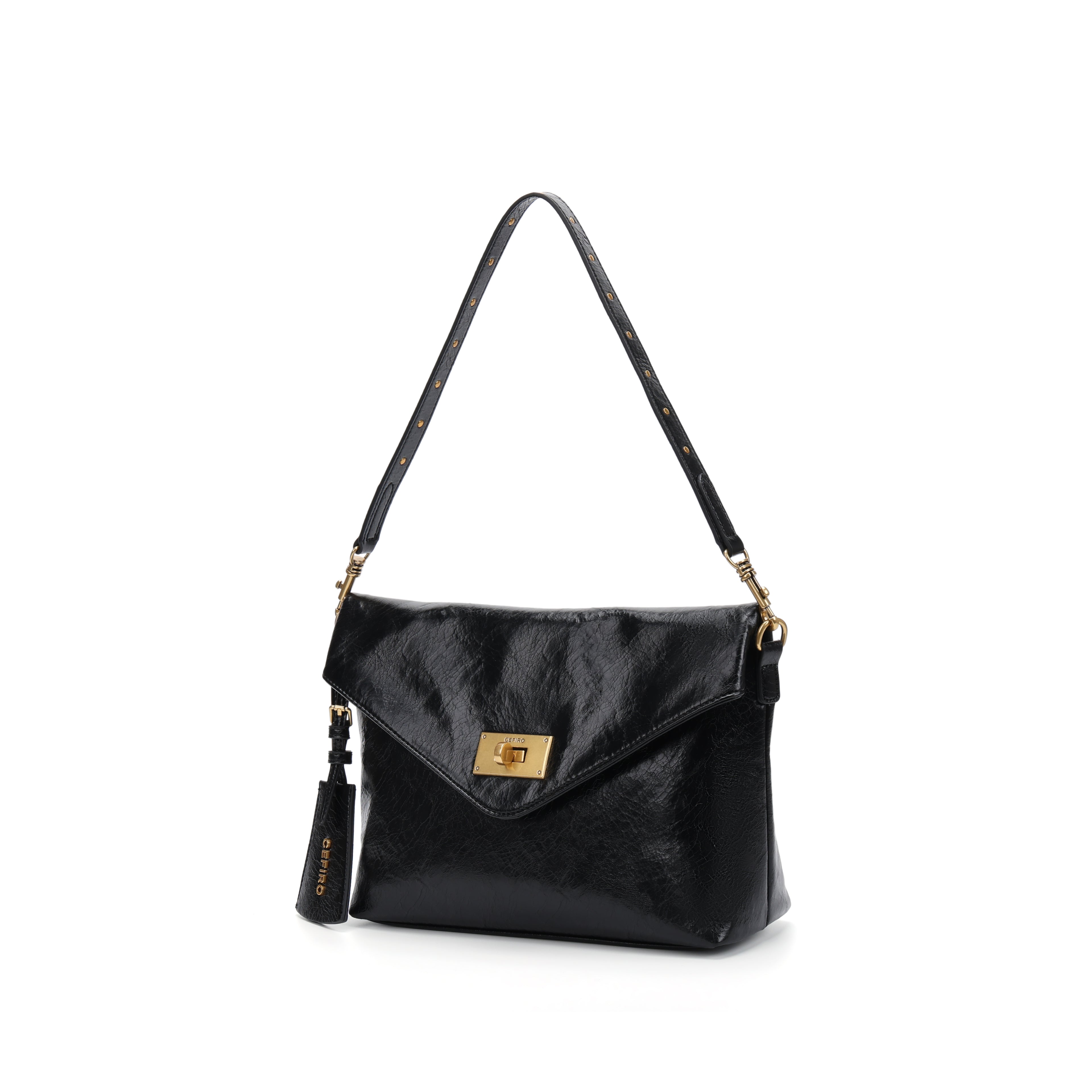 CEFIRO Envelope Shoulder Bag – Soft Vegan Leather Crossbody Purse