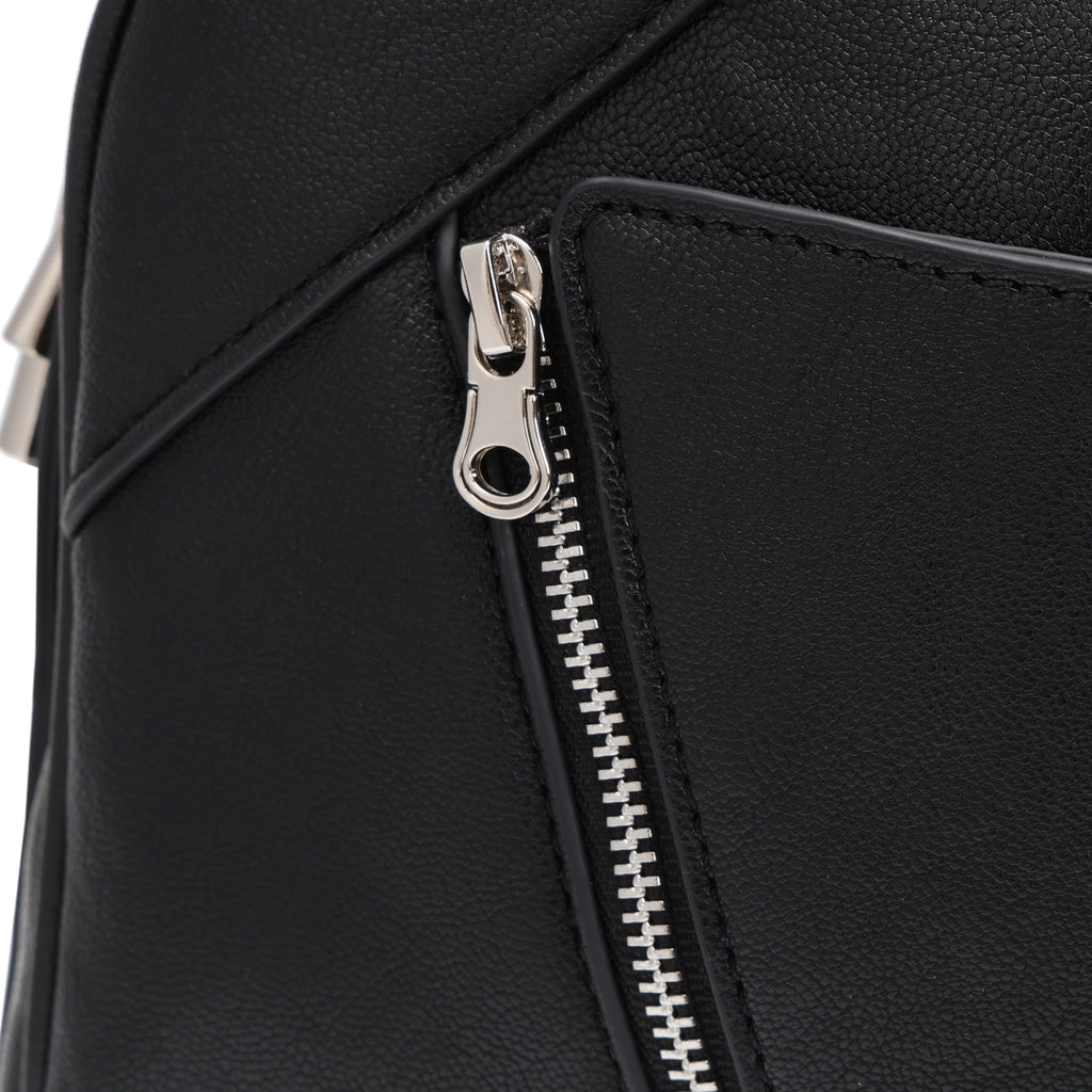 CEFIRO Moto Studded Shoulder Bag – Black Vegan Leather Crossbody Bag