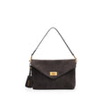 CEFIRO Envelope Shoulder Bag – Brown Vegan Leather Crossbody Clutch Bag