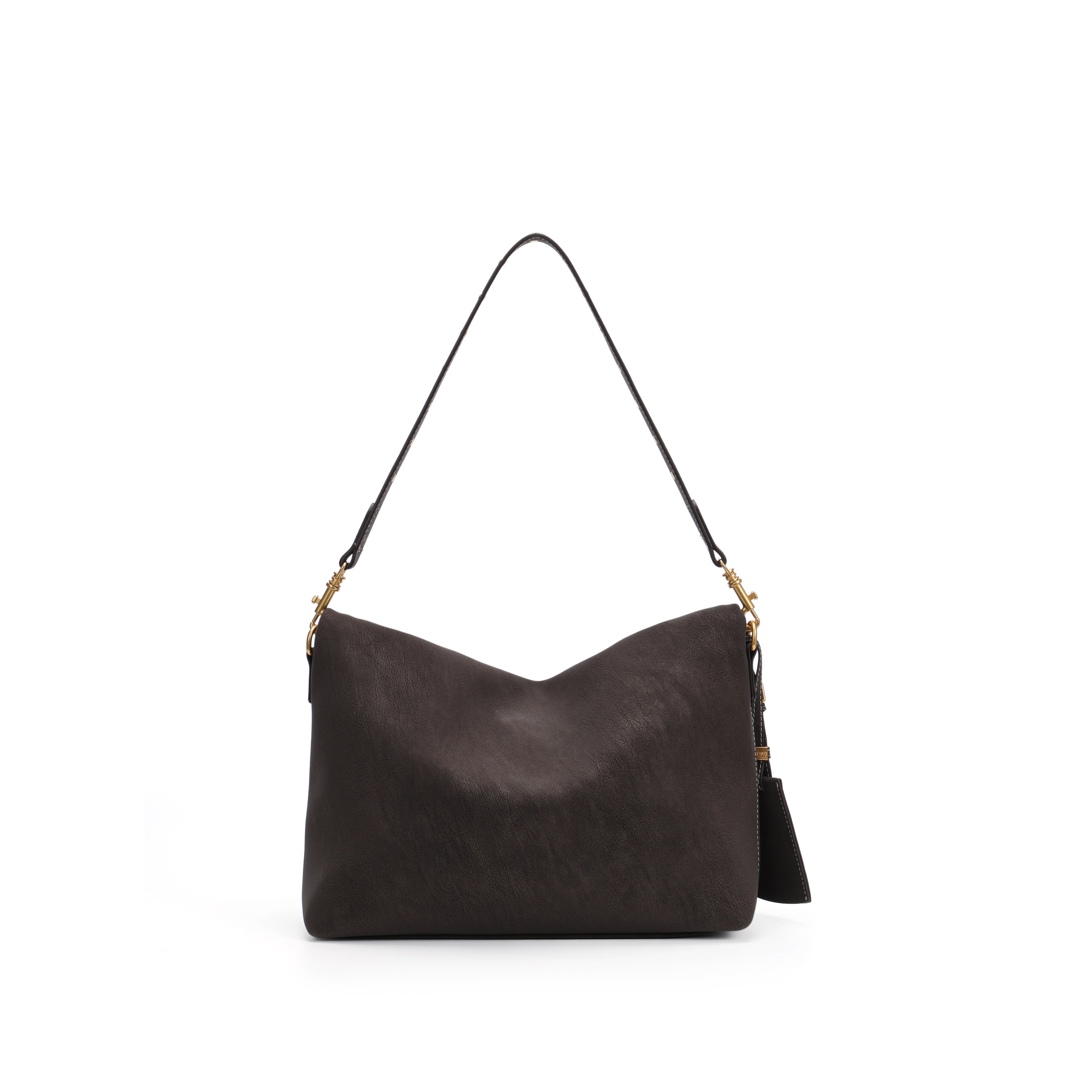 CEFIRO Envelope Shoulder Bag – Brown Vegan Leather Crossbody Clutch Bag