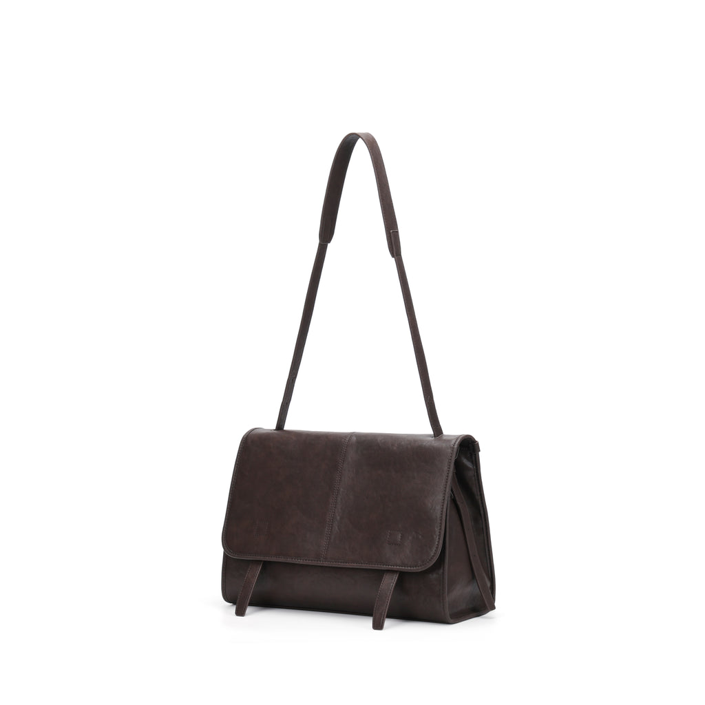 CEFIRO Large Envelope Shoulder Bag – Vintage Vegan Leather Crossbody Purse