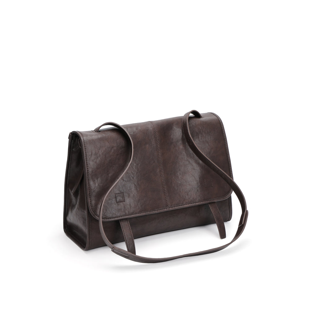 CEFIRO Large Envelope Shoulder Bag – Vintage Vegan Leather Crossbody Purse