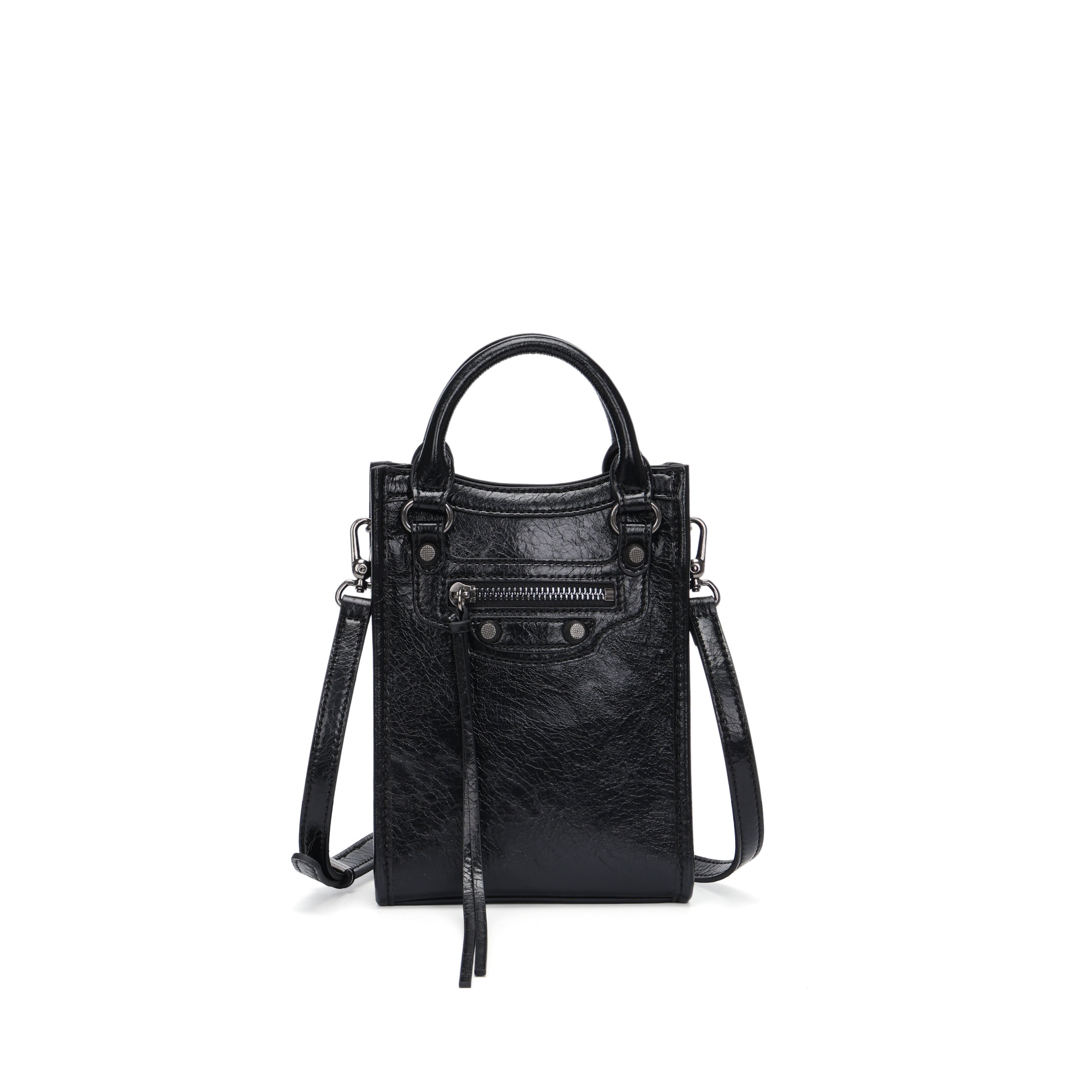 CEFIRO Mini Moto Structured Top Handle Bag