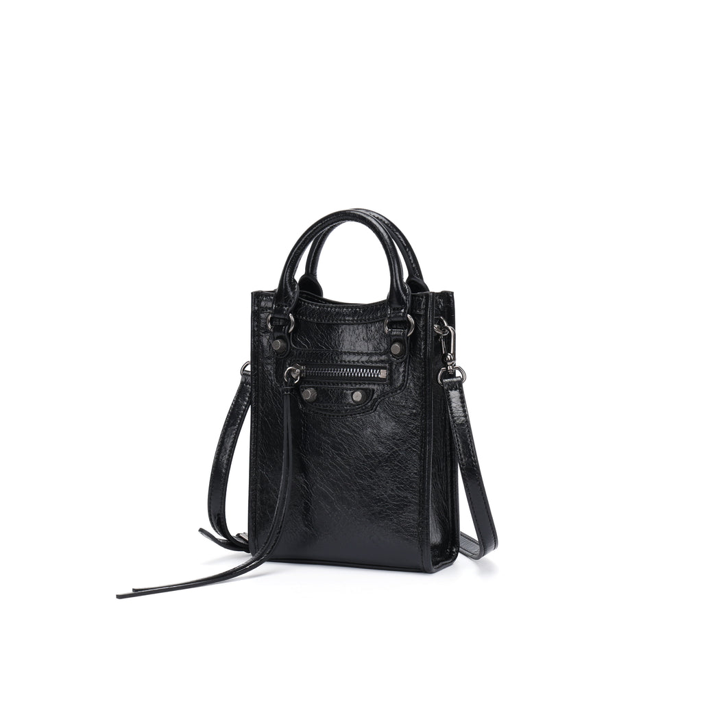 CEFIRO Mini Moto Structured Top Handle Bag