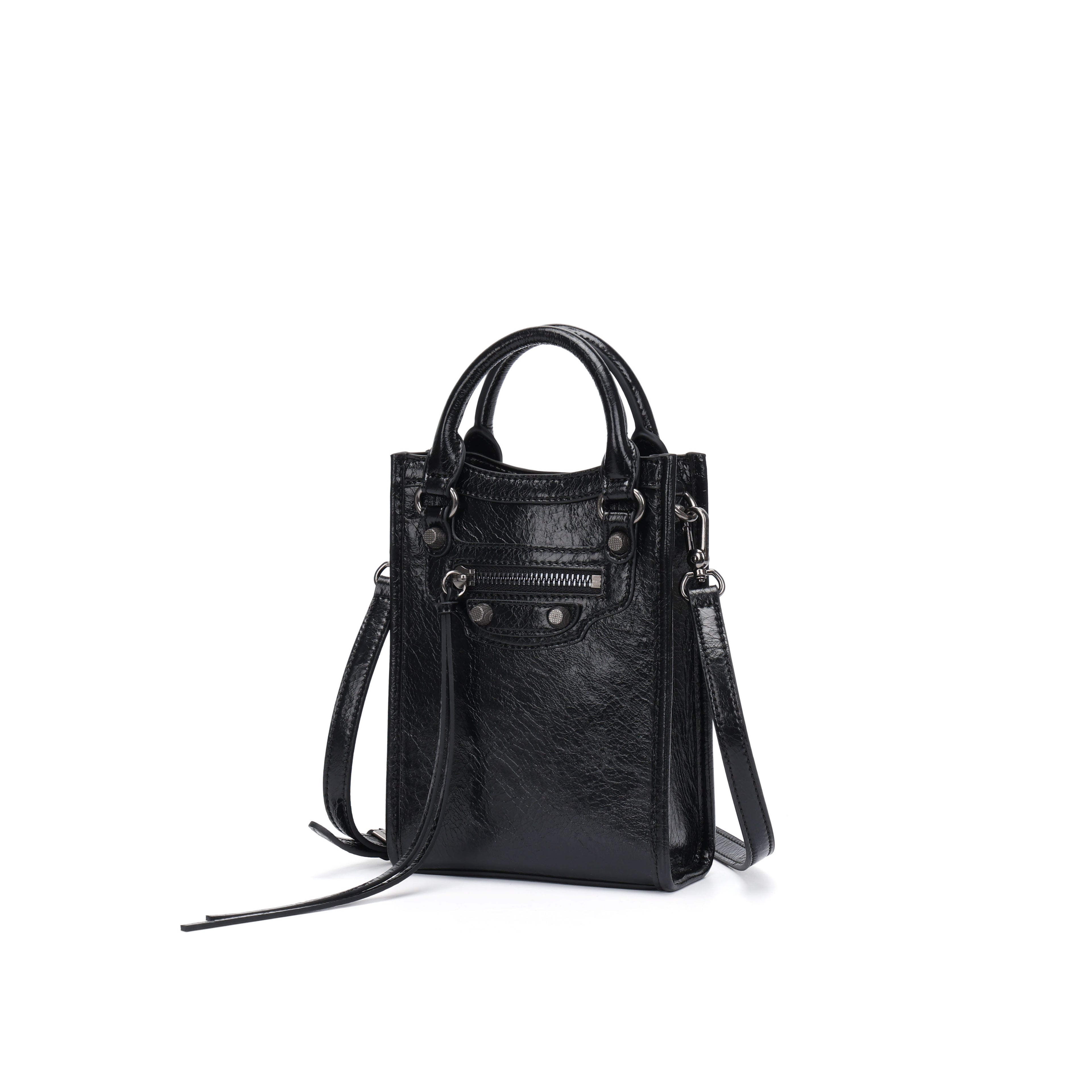 CEFIRO Mini Moto Structured Top Handle Bag