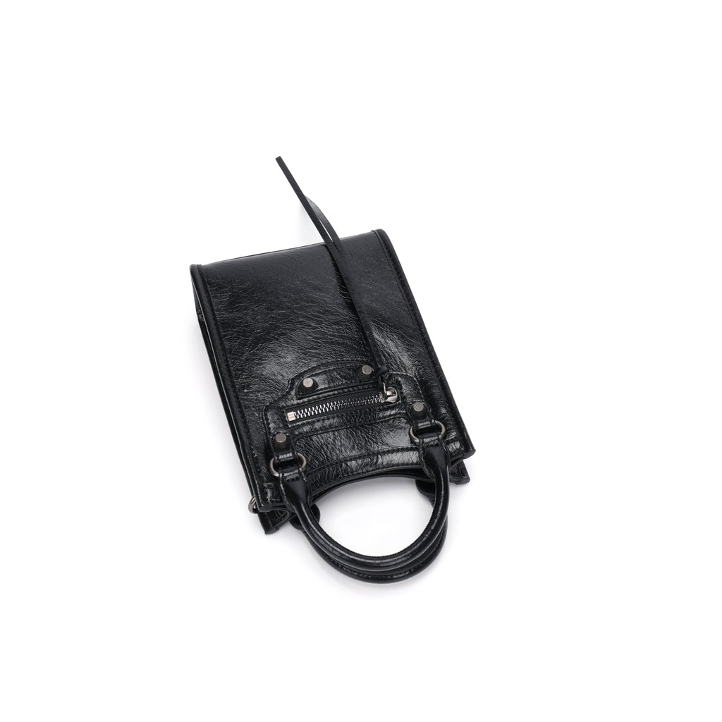 CEFIRO Mini Moto Structured Top Handle Bag