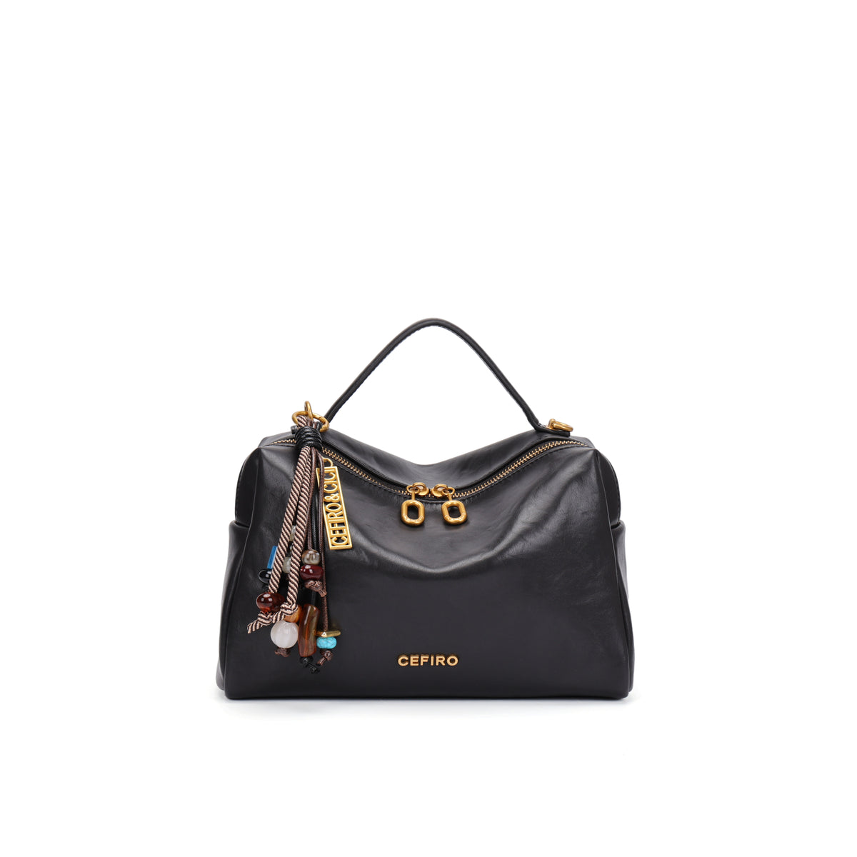 CEFIRO Structured Top Handle Satchel Bag