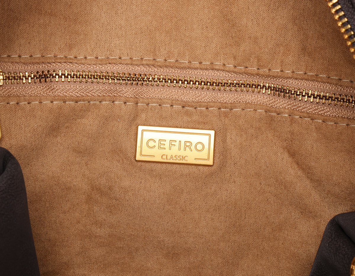 CEFIRO Structured Top Handle Satchel Bag