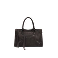Vintage Leather Shoulder Bag Women Structured Crossbody Bag