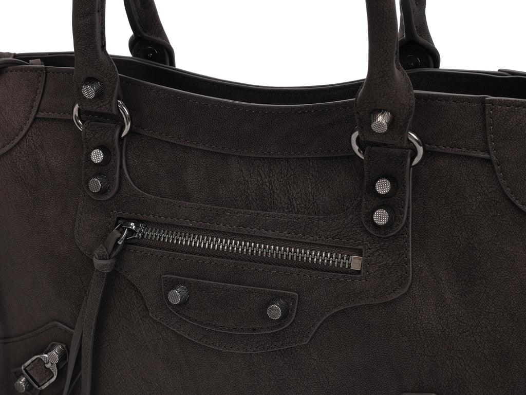 Vintage Leather Shoulder Bag Women Structured Crossbody Bag