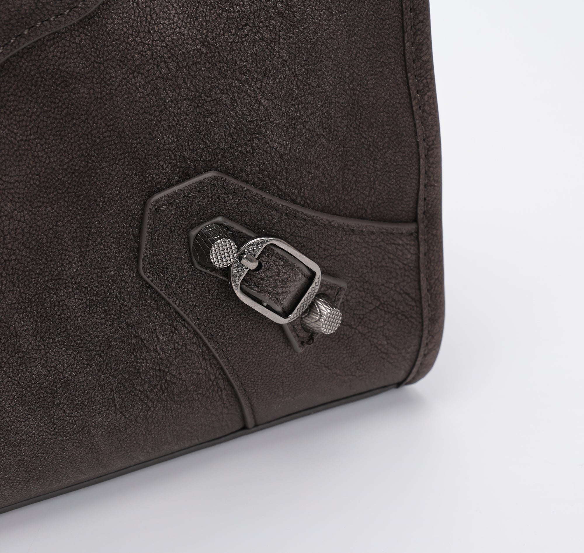 Vintage Leather Shoulder Bag Women Structured Crossbody Bag
