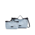 CEFIRO Denim Shoulder Bag with Vegan Leather Trim
