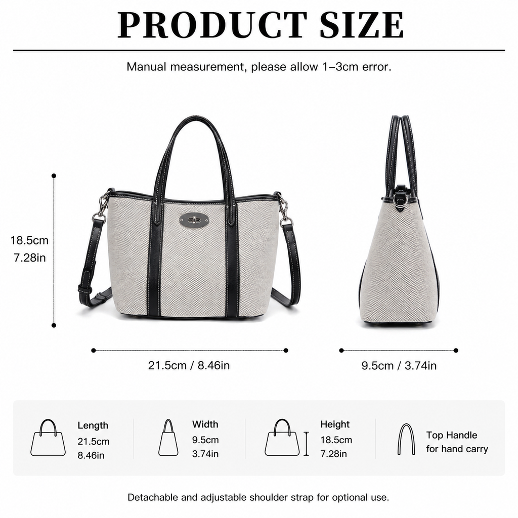 CEFIRO Canvas Tote Shoulder Bag