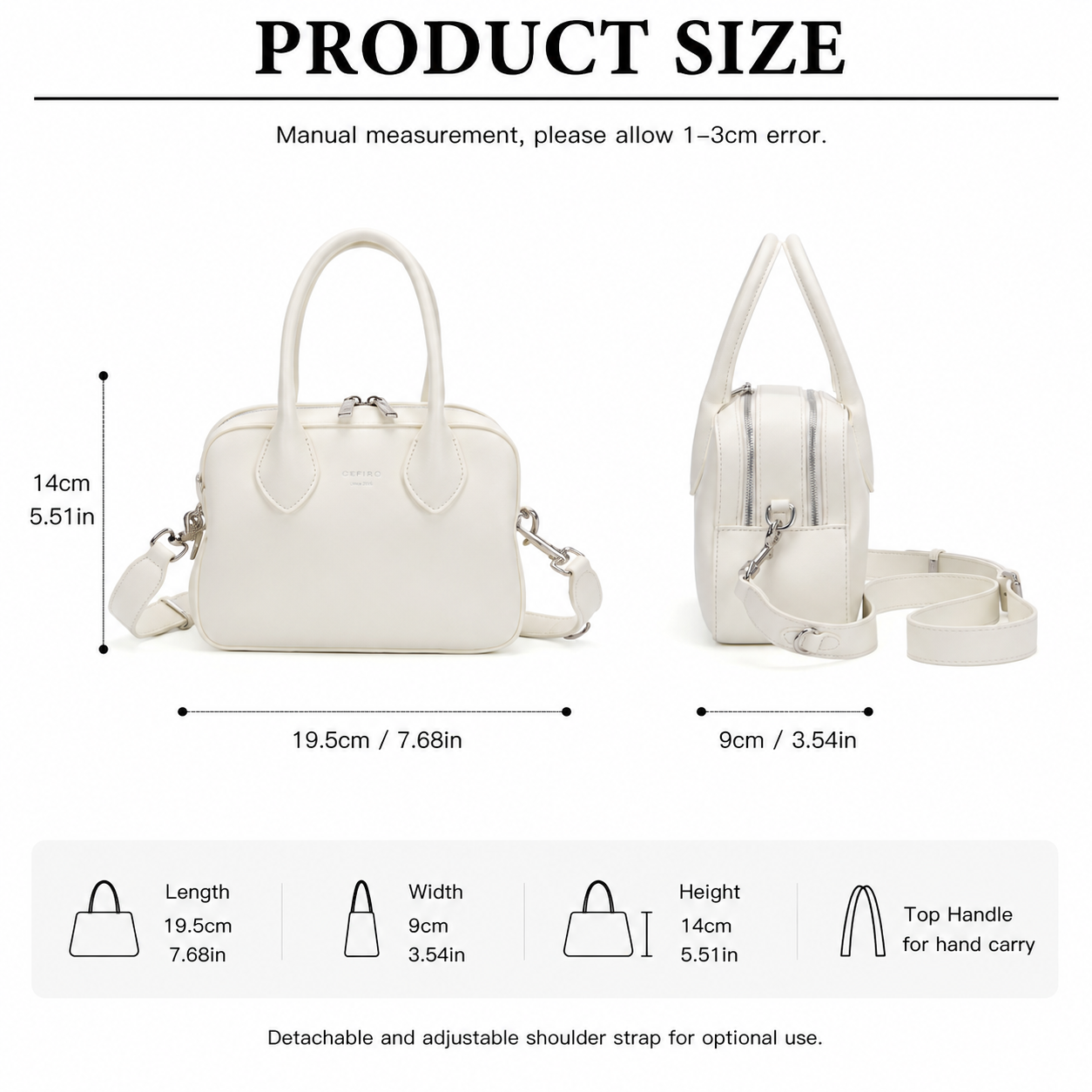CEFIRO Structured Mini Top Handle Bag