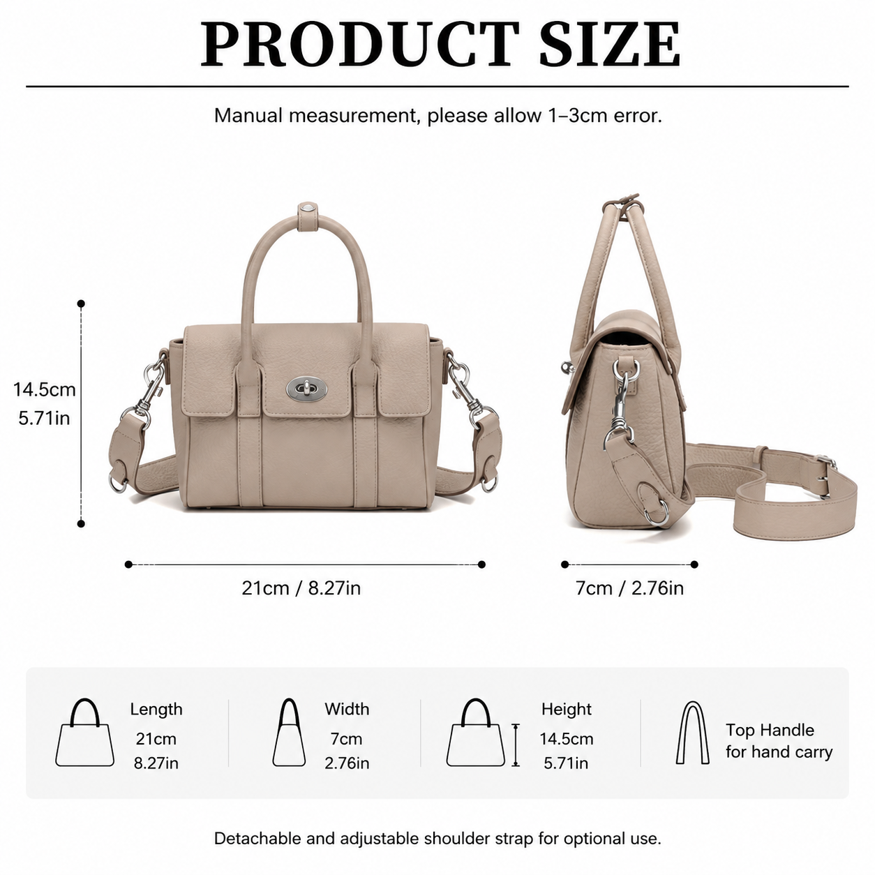 CEFIRO Mini Structured Top Handle Bag
