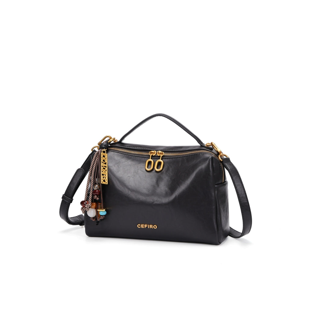 CEFIRO Structured Top Handle Satchel Bag