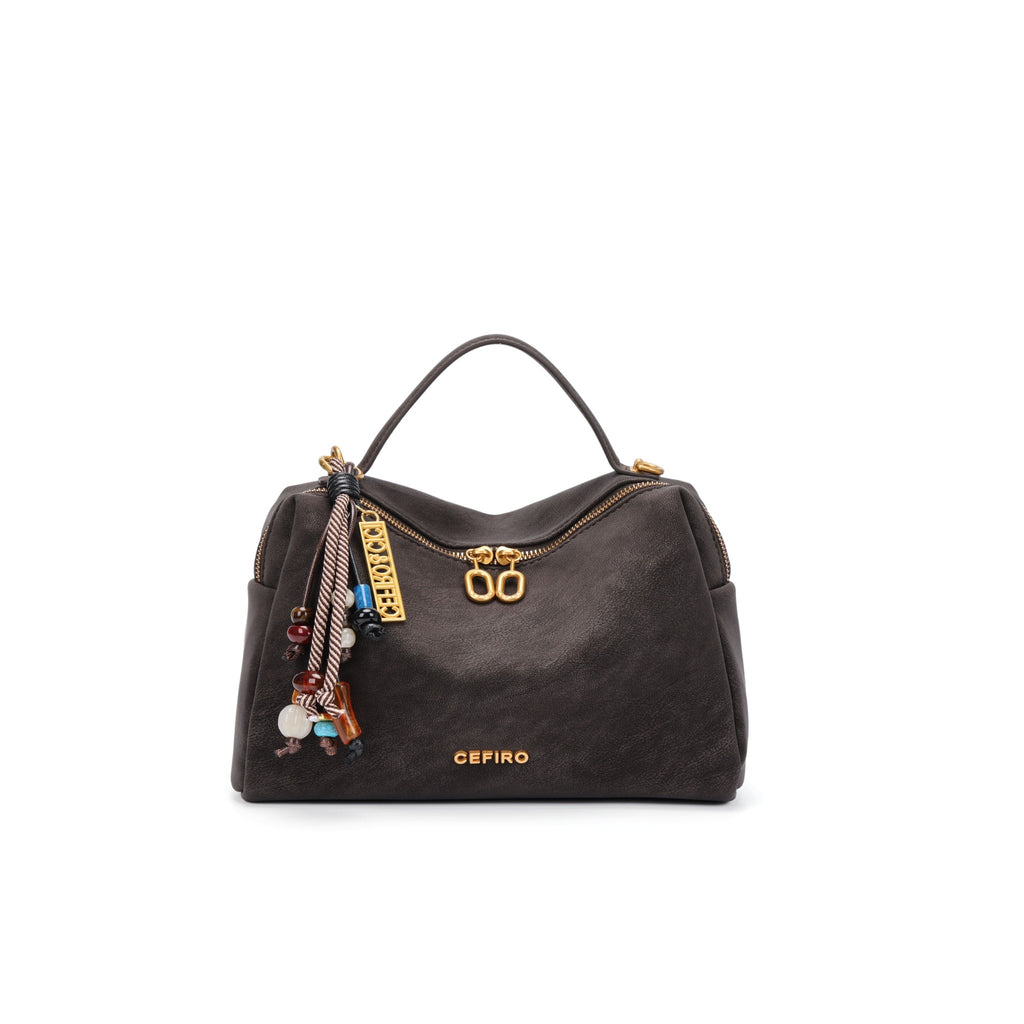 CEFIRO Structured Top Handle Satchel Bag
